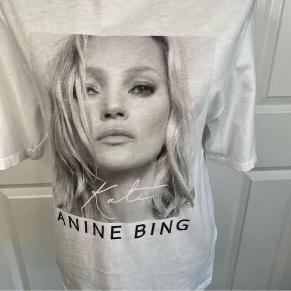 Sz XS ANINE BING Avi Tee Kate Moss NWOT $120 MSRP - Picture 6 of 13